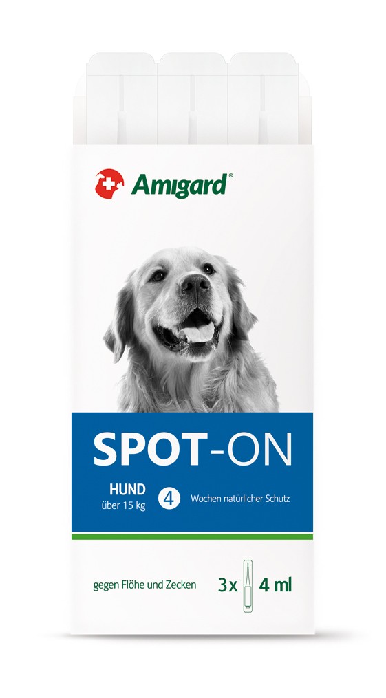 Amigard Spoton HUND über 15 Kg Dreierpackung für Ihren Hund